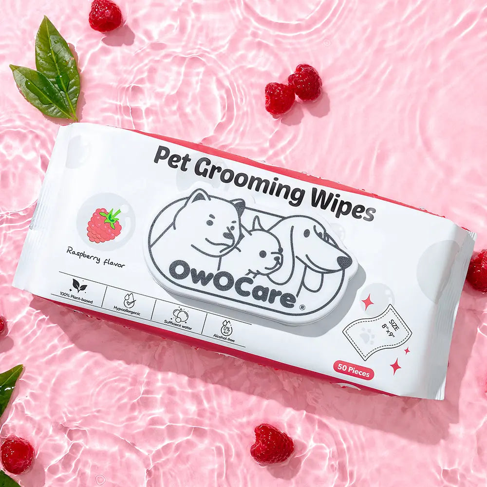 Rapsberry scent Pet Wipes OWOCARE